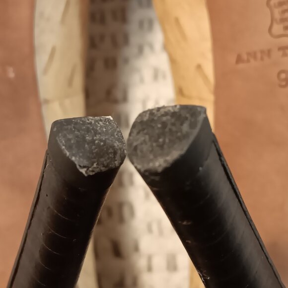 Ann Taylor women's beige leather croc embossed peep toe high heel shoes sz 9.5 M - Picture 10 of 13